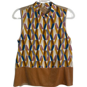 Zara Geometric Colorful‎ Sleeveless Top